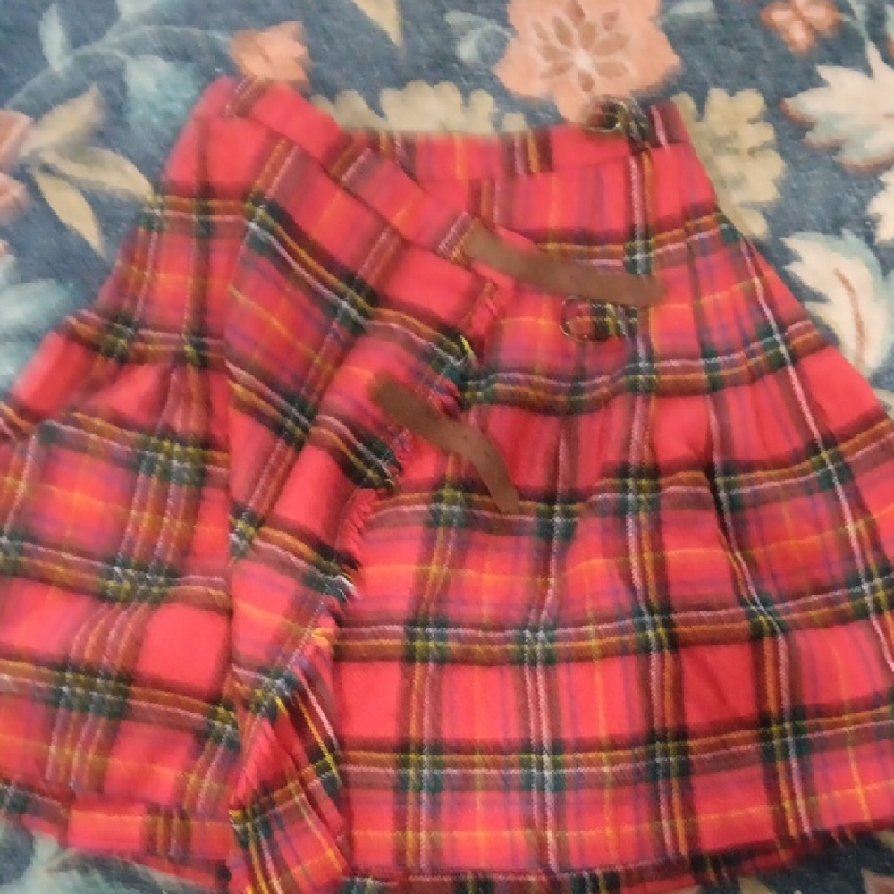 Plaid Red Skirt